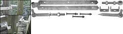 24"/600MM HOT DIP GALVANISED ADJUSTABLE FIELD GATE HINGE SET