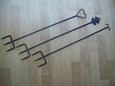 24" IRON TOASTING FOLK FIRE SIDE ACCESSORY VINTAGE STYLE KITCHEN CRAFT