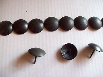 25pack 24mm x 20mm BLACK STEEL UPHOLSTERY FURNITURE NAILS STUDS TACKS WOOD CHEST