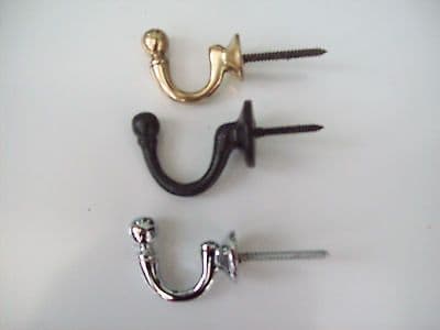 3"/75mm Ball end curtain tie back holdback tassel mug cup hooks