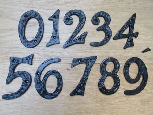 3" Black Antique Number 9