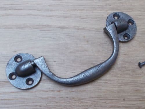 3 Part Chest Lifting Handle Antique Iron