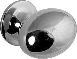 34MM POLISHED CHROME OVAL CANET CUPBOARD DRAWER KITCHEN DOOR KNOB PULL HANDLES
