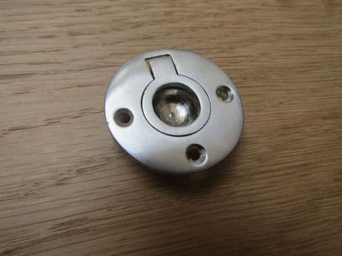 38mm Round Small Ring Pull Satin Chrome