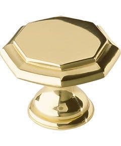 38mm SOLID BRASS CUPBOARD CANET DRAWER OCTAGONAL KNOBS PULL HANDLES