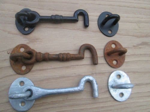 4" Knotted Cast Iron Can Hook Rust