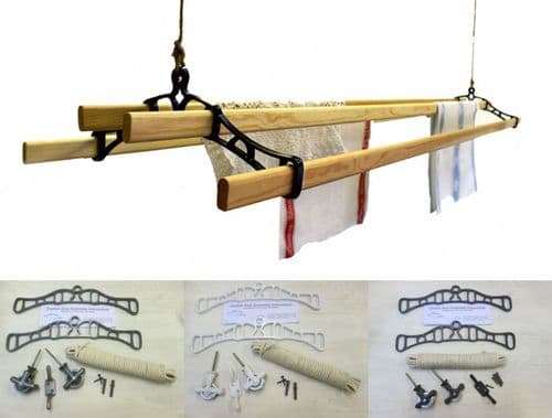 4 Lath Victorian Antique Iron Ceiling Airer 1.5m