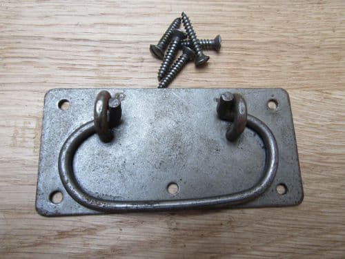 5" Large Steel Locking Handle Antique Iron