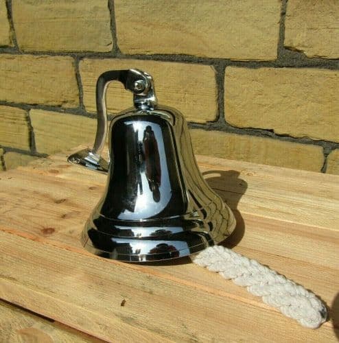 5" Ships Bell Polished Chrome
