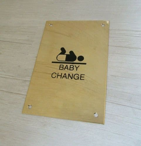 6" Baby Change Door Sign