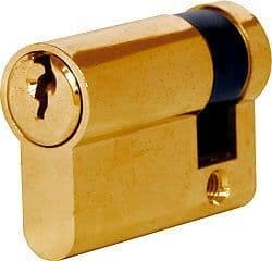 6 Pin Euro Cylinder Lock 45mm Brass