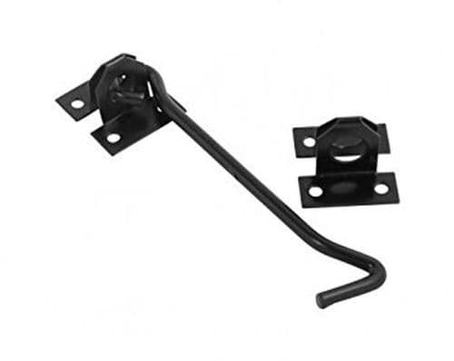 6" Steel Wire Can Hook Catch Black