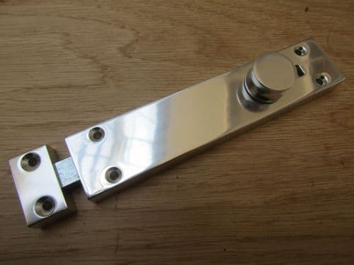 6" Surface Door Slide Shoot Bolt Polished Aluminium