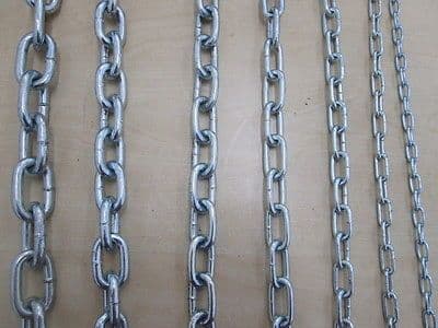 7 sizes Steel Chain Industrial Welded Links Hanging Security Outdoor Fence Long