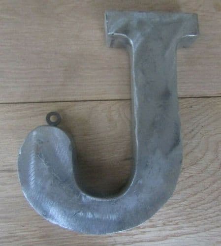8" Large Rustic Steel Letter J