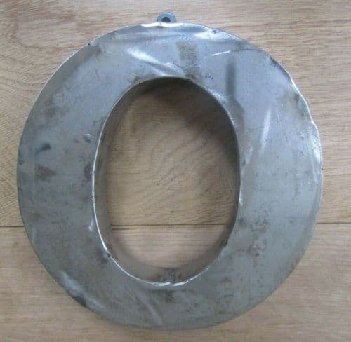 8" Large Rustic Steel Letter O