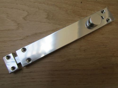 8" Surface Door Slide Shoot Bolt Polished Aluminium