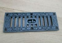 9'' X 3'' Small Black Ornate Vintage Sliding Vent