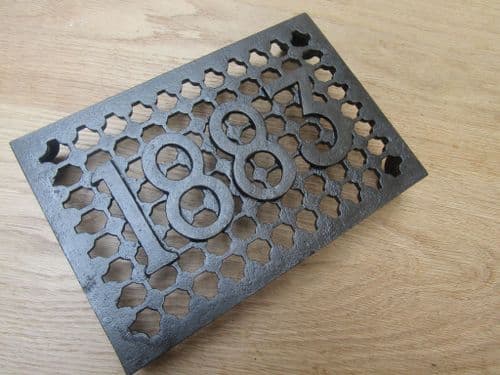 9" X 6" 1883 Air Brick Antique Iron