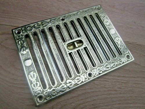 9'' X 6'' Large Brass Ornate Vintage Sliding Vent