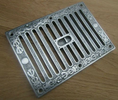 9'' X 6'' Large Chrome Ornate Vintage Sliding Vent