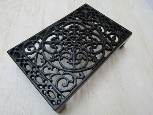 9" X 6" Ornate Decorative Air Brick Black Antique
