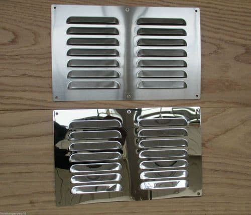 9" X 6" Steel Air Vent Polished Chrome