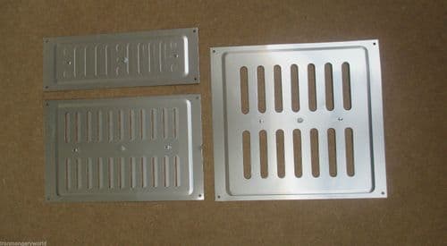 9" X 9" Hit & Miss Vent Satin Aluminium