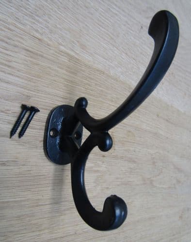 Addison Coat Hook Black Antique