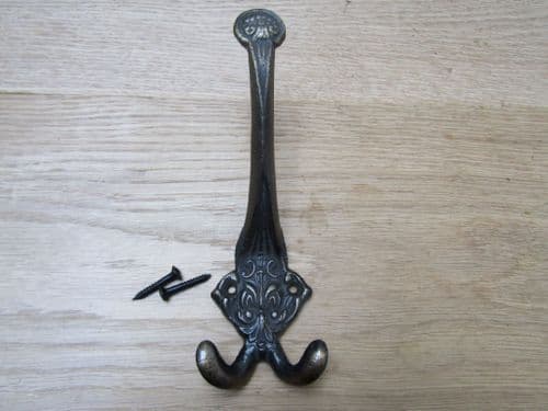 Anderson Triple Metal Coat Hook Antique Brass