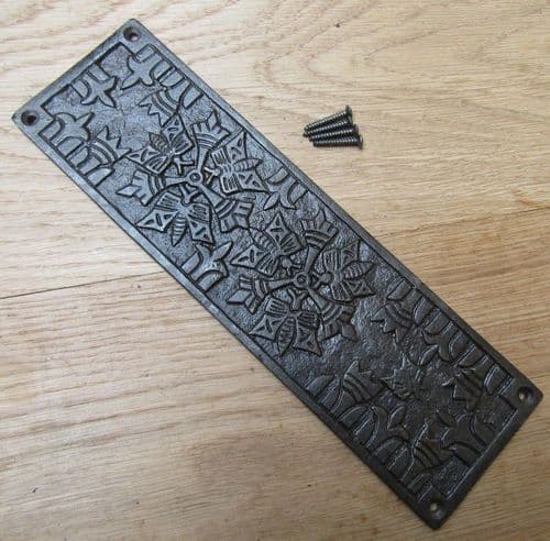 Antique Iron Aztec Finger Plate