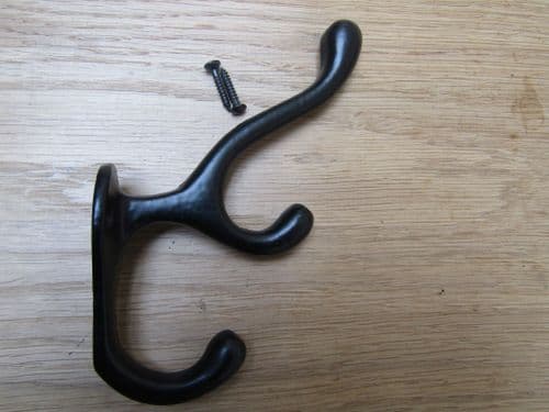 Antler Coat Hook Black Antique