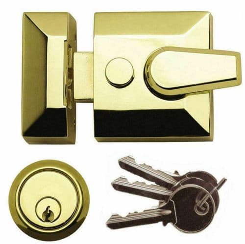 Architectural Front Door Narrow Night Latch Brass