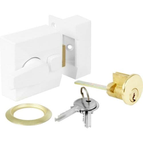 Architectural Front Door Narrow Night Latch White