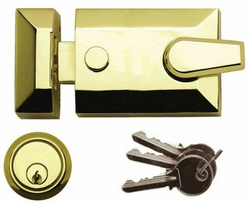 Architectural Front Door Standard Night Latch Brass