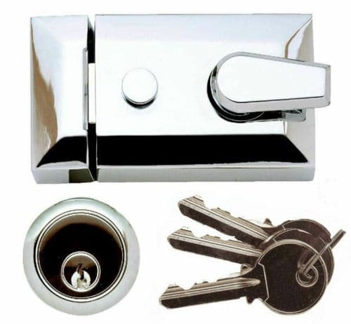 Architectural Front Door Standard Night Latch Chrome