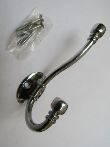 Ball End Coat Hook Polished Chrome
