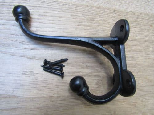 Ball Tip Hall Stand Coat Hook Black Antique