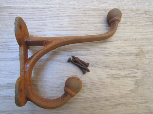 Ball Tip Hall Stand Coat Hook Rust