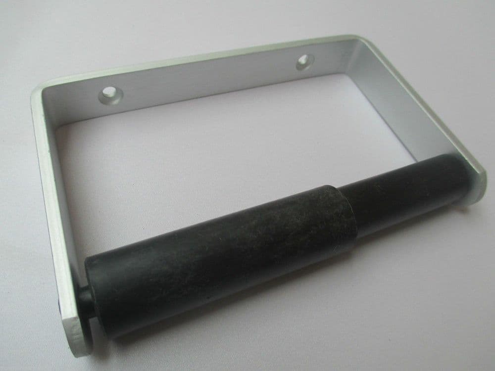 Basic Toilet Roll Holder Satin Aluminium
