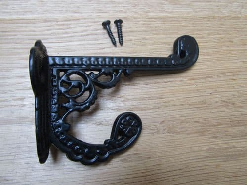 Basildon Coat Hook Black Antique