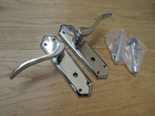 Bathroom Lever Door Handle Turin Polished Chrome