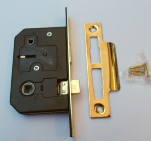 Bathroom Sashlock 2.5" Brass