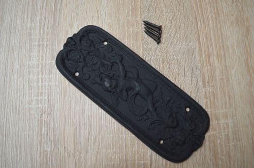 Black Antique Cherub Finger Plate