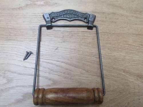 British Paper Co Toilet Roll Holder Antique Iron