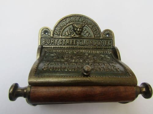 Bury St London Toilet Roll Holder Antique Brass