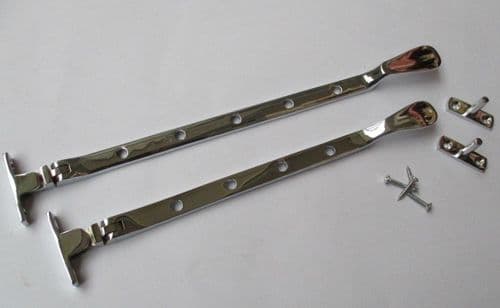 Casement Stay Arm 8" Polished Chrome