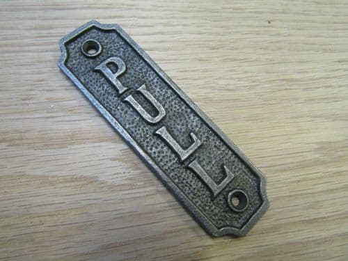 Cast Iron Door Pull Plate Plaque