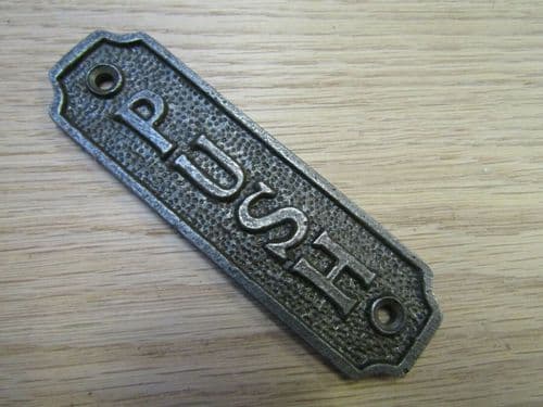 Cast Iron Door Push Plate Plaque