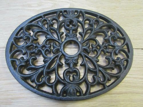 Cast Iron Oval Decorative Trivet
